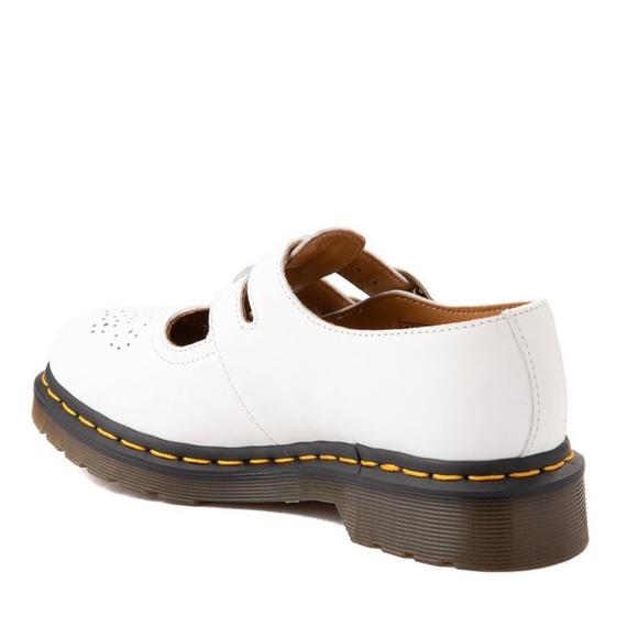 Dr Martens 8065 Women's White Mary Jane Smooth Leather Shoes - Picture 4 of 7